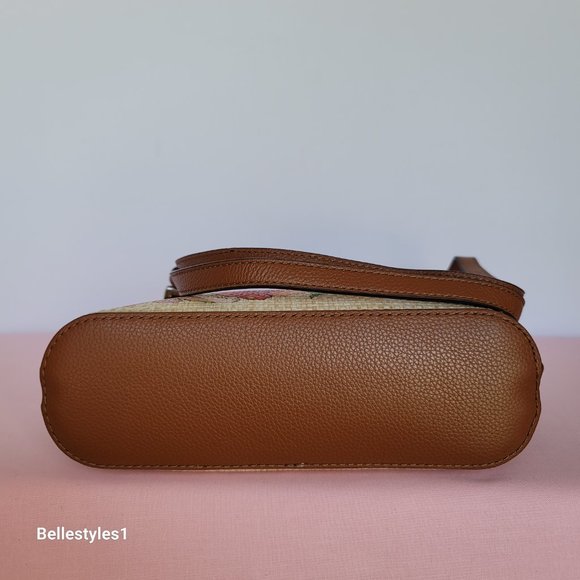 BRIGHTON Paradise Garden Jovie Fabric-Straw Organizer Bag- Natural Multi 🎈$195. - Picture 9 of 16